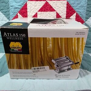 Marcato Atlas 150 Wellness Pasta Maker Stainless Steel Made in Italy New